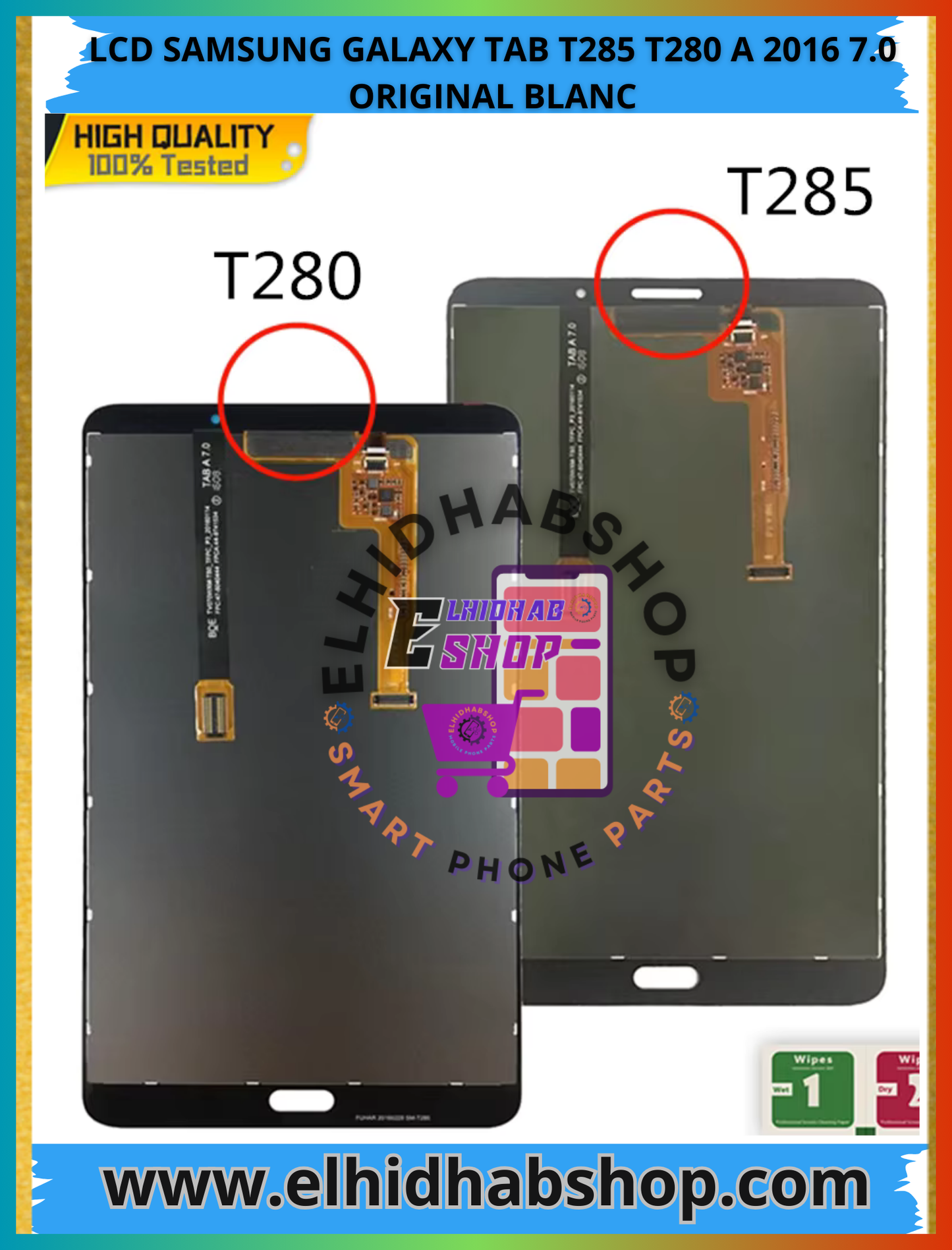 Lcd Samsung Galaxy Tab T285 T280 A 2016 7.0 Original Blanc