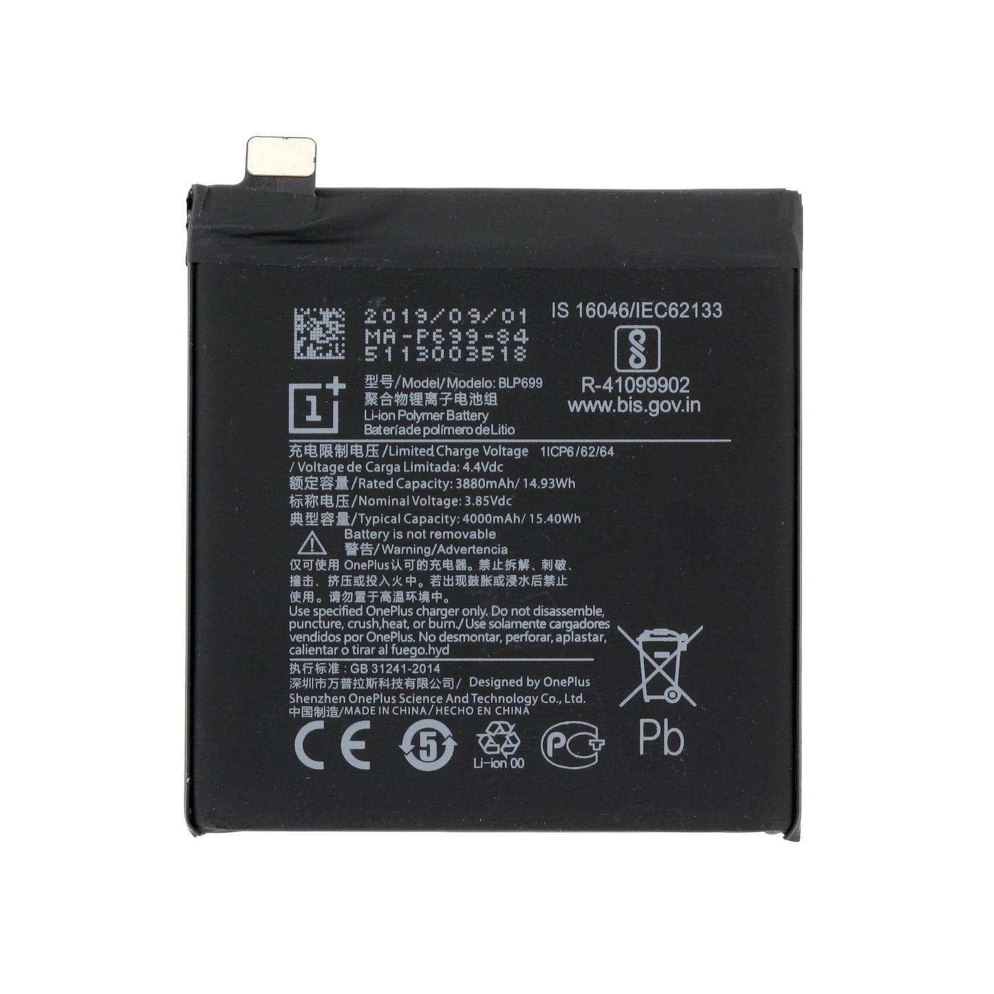 Battery One Plus 7 Pro Blp699 Or